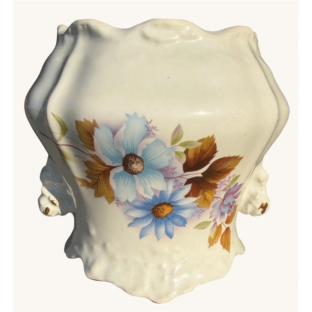 Vintage House Of Webster Biscuit Cracker Jar Floral Ceramic 7